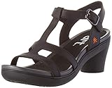 Rivestimento in microfibra ART Alfama, Sandali Punta Aperta Donna, Nero (Carbon), 39 EU