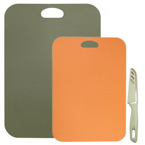 Juego de 3 tablas de cortar plásticas flexibles, antideslizantes miniatura 1