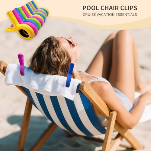 12 Stück Große Strandtuch-Clips für Strandkörbe, Handtuchhalter für Strandkorb, Poolstuhl auf Kreuzfahrt, Jumbo-Größe, robuste Wäscheklammern, Strandkorb-Clips für Strandzubehör, Must-Haves, 4 Farben