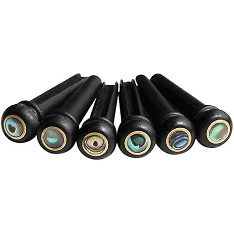 6x BSWAN Acoustic Guitar Bridge Pins Set Cover