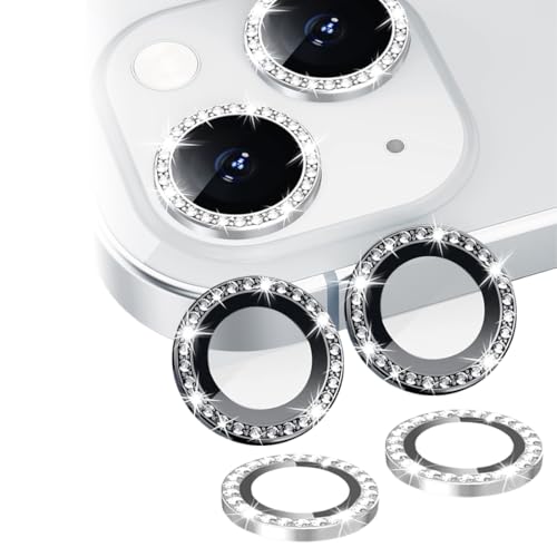 CULEO Protecteurs d'objectif pour téléphone portable,4 films pour appareil photo pour iPhone 13/13 Mini Film de protection pour objectif d'appareil photo, n'affecte pas la prise de vue de nuit
