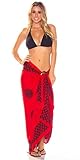 1 World Sarongs Womens Celtic Cover-Up Sarong Interlace Knotwork in Rose Red