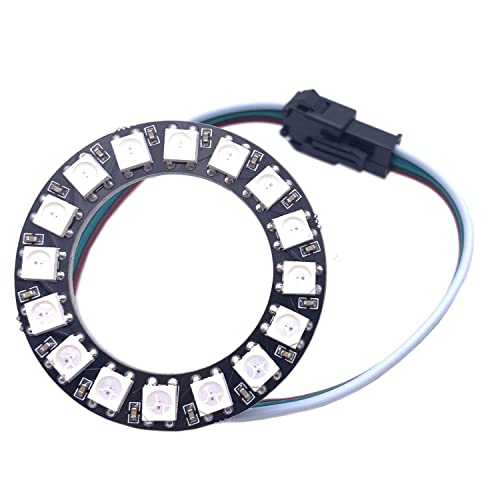 WS2812B 8/16/24/35/45/60 /90/241 Leds Pixel Ring Address Led-Module WS2812 IC RGB Voll Farbe Runde Led Kreis DC5V (16Leds, Black) WS2812B 8/16/24/35/45/60 /90/241 Leds Pixel Ring Address Led-Module WS2812 IC RGB Voll Farbe Runde Led Kreis DC5V (16Leds, Black)