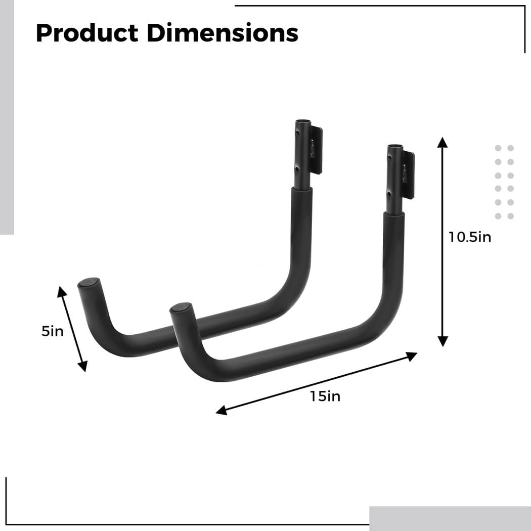 Multi-Purpose Board Rack, Wall-Mount Storage Hook For Surfboards, Snowboards, Paddle Boards, Kayaks, Indoor/Outdoor Use