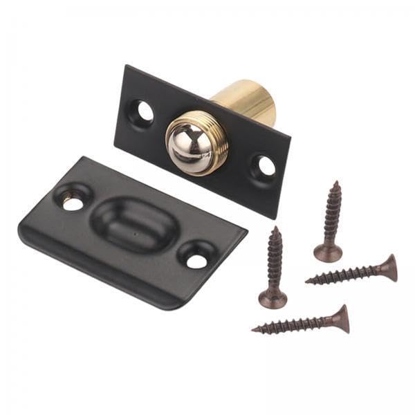 Verrou de porte à double bille noire tension réglable pour fermeture de placard stable