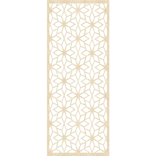 Image of 19 3 /8 inchW x 49 3 /8 inchH x 3 /8 inchT Lake Decorative Fretwork Wood Wall Panels, Birch
