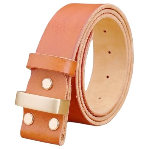 Belt Leather Without Smooth Buckle For Mens Belts Match Buckle 3.8 Cm
