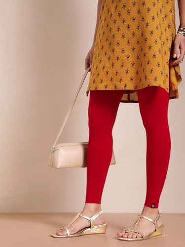Image of TWIN BIRDS Women Viscose Ankle Leggings | Stretchable Kurti Wear Bottom