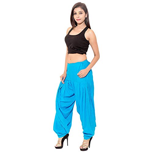 Image of Women's Loose fit Cotton semi Patiyala Salwar White