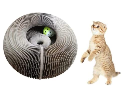 Tabla rascadora para Gatos de órgano mágico, rascador Plegable y Conveniente para Gatos, Duradero, reciclable, Tabla rascadora Creativa con Garras para moler Gatos