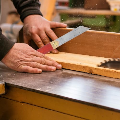 Buscador de ángulos T-Bevel 3 piezas con mango de madera y acero inoxidable miniatura 5