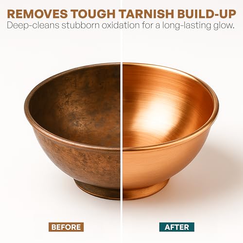 Image of Copper, Bronze & Brass Cleaner Liquid | 200 ML | Removes Tarnish & Restores Shine | Zero Scratches | Non-Toxic Formula | Suitable for Drinkware, Cookware, Idols & Diyas