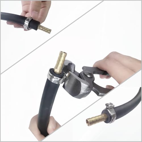 Image of 60 Pack 1 /2 Inch Pex Cinch Clamp Rings, Stainless Steel PEX Crimp Ring, Single Ear Hose Clamps for PEX Tubing Pipe Fitting Connections