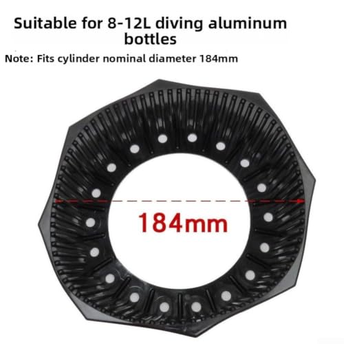 Base de bota de tanque de buceo para cilindros negros de 4 a 6 litros 6