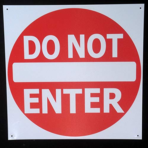 Do Not Enter Sign Tin Metal 12 X 12 Street Road Sign Traffic Signal