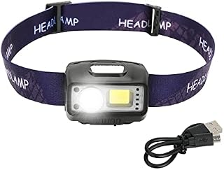 APUNOL Head Torch Rechargeable LED Headlamp Waterproof Super Bright 1000LM Headlight with Red Filter,8 Lighting Modes, Motion Sensor Switch for Running Hiking Camping Fishing Outoor Sports