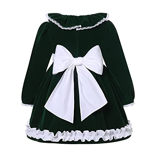 Pettigirl Girl Elegant Christmas Winter Smocked Green Clothing Size 2 3 4 5 6 8 10 12 14 Years Toddler Fancy Smock Dress2