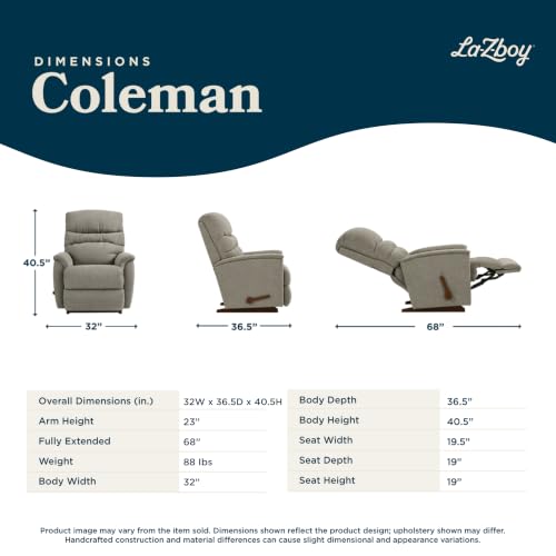 Image of La-Z-Boy Coleman Rocking Recliner, Grey