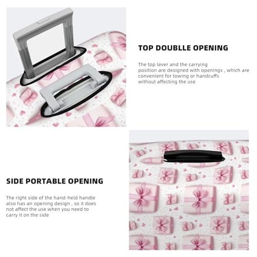 Luggage Cover Protector - Pink Ribbon Box Print Suitcase Covers for Luggage Fit 18-21 Inch Suitcase4