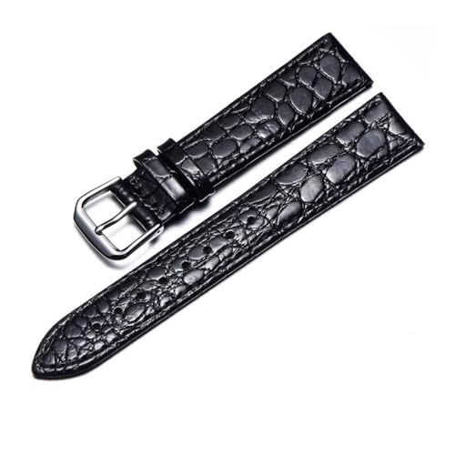 [ȓX] U[Xgbv^ 12 13 14 16 18 20 22 ~[gjƏ̃U[uXbgWɃtBbg Fit For IWC ɃtBbgIKohɃtBbg(Black-silver,18mm)