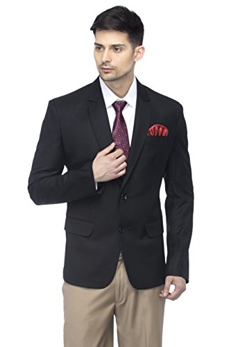 Image of FAVOROSKI Designer Men's Slim Fit Notched Lapel Single Breasted Solid Blazer