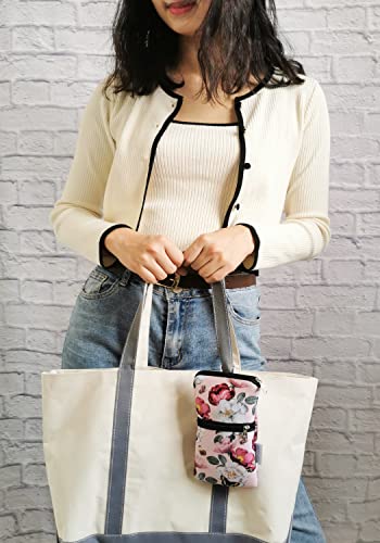 Image of Tainada Women Cell Phone Neoprene Shockproof Zipper Sleeve Case Bag Pouch w /Carabiner, Neck Lanyard, Belt Loop Holster for iPhone 17 /16 Pro Max, Air, 16 /15 Plus, 16e ; Samsung S25+, S24 (Pink Floral)