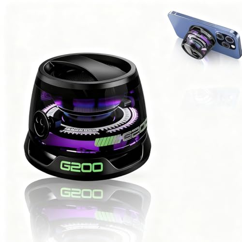 LENOLL G200 Magnetic Bluetooth Speaker Portable Mini Wireless Phone Speaker with Kickstand Function IPX4 Waterproof FullRange Stereo Sound Ideal Graduation Gift for Teens Travel Cycling Black