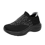 vejtmcc Zapatillas deportivas antideslizantes para hombre, zapatillas de entrenamiento, ligeras, sin cordones, transpirables, informales, deportivas, para correr, Negro , 41 EU