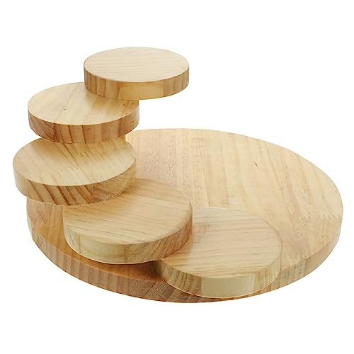 DEARMAMY Vassoio Girevole in Legno Massello Per Sushi Con Struttura a Gradini Piatto Da Portata Giapponese Per Ristoranti E Sushi Bar Vassoio Multifunzionale Per Sashimi E Antipasti 10.6 Pollici