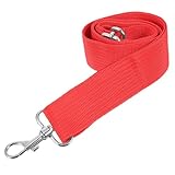 JOINPAYA Adjustable Red Polyester Snare Drum Strap Belt with Metal Hooks Thickened Marching Percussion Sling for Snare and African Drums Shoulder Carrier