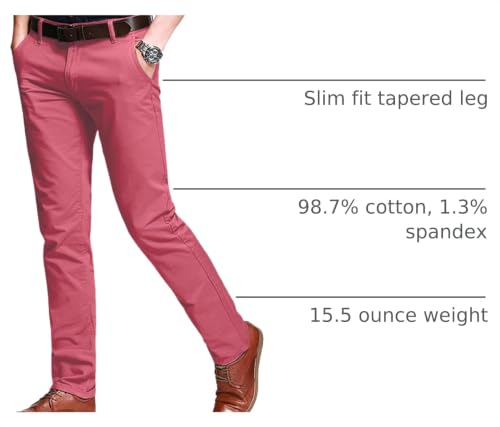 Image of Match Men's Regular Fit Comfort Stretch Casual Chino Pants