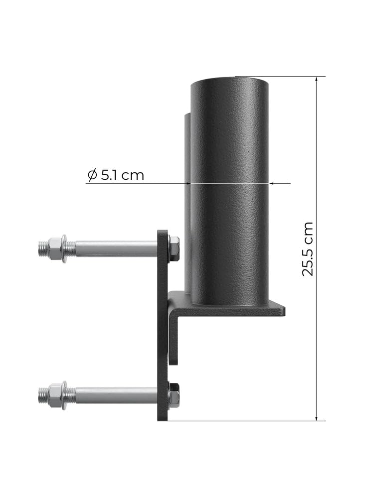 ATLETICA R8 Double Bar Holder | Compatto e salvaspazio | Per la conservazione verticale di due aste da 50 mm all'interno o all'esterno sul rack R8 | verniciato a polvere