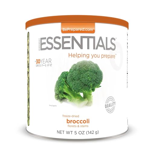 Emergency Essentials Freeze-Dried Broccoli #10 Can Freeze-Dried Vegetables Broccoli Emergency Nutritious Bulk Food Cans Long 30-Year Shelf Life
