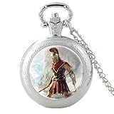 Handgefertigte Taschenuhr mit Glaskuppelanhänger, versiegelt mit Kunstbild