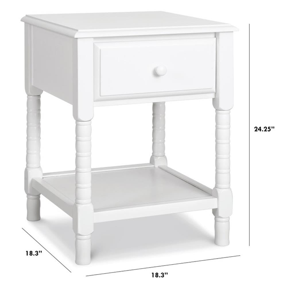 Amazon.com: Davinci Jenny Lind Spindle Nightstand in White : Home