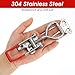 2 Pack 4003 Toggle Latch Clamp, 304 Stainless Steel Adjustable Toggle Latches With Lock Hole, High Loading Capacity Heavy Duty Toggle Clamp for Smoker Lid Jig, ToolBox Case