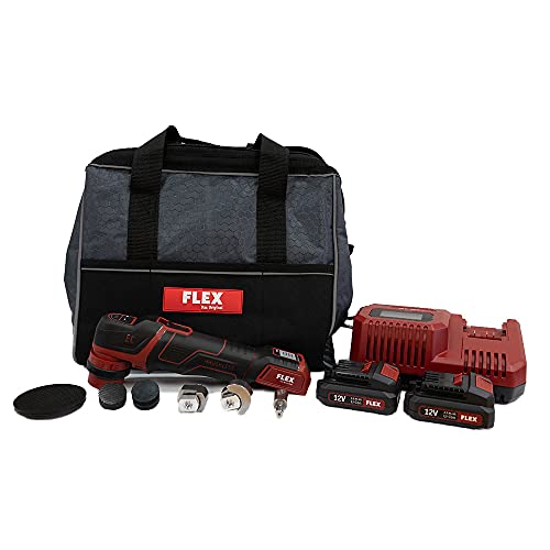 Flex PXE 80 12.0 EC Value Kit - Cordless Design - 2 Batteries - Backing Plate Quick Disconnect