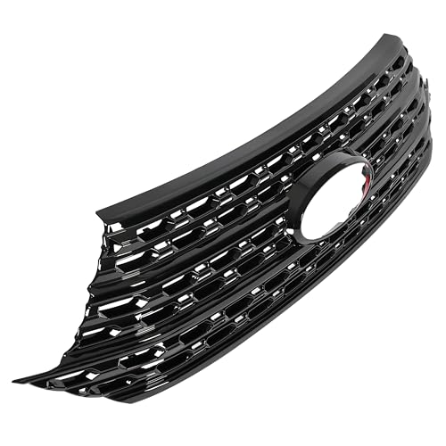 ALMULOO Front Bumper Grille Overlay Compatible with 2020-2024 Ford Explorer for Base and XLT Grill Cover Plastic (ABS) Painted Black by ALMULOO - Used condition - Image 4