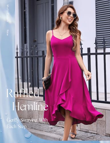 Image of DRESSTELLS Women's Cocktail Dresses, Formal Wedding Guest Graduation Party High Low Dress