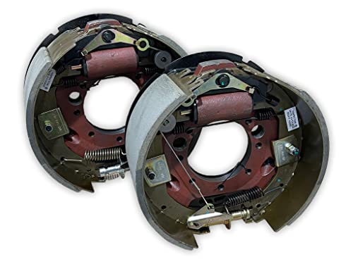 AxleTek 12,000-15,000 lb HD Hydraulic Brake Assembly Set for Dexter & Lippert Axle, 12-1/4'' x 5'', 7-Bolt, 1 Right-Hand & 1 Left-Hand (KB1212H-42/KB1212H-41)