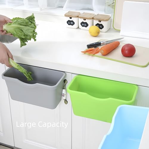 Caneca de Basura Colgante para Cocina Pequeña Verde miniatura 4