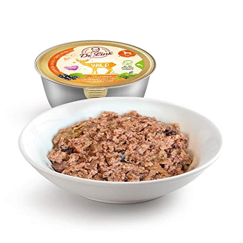 Dr. Link® SUPER Natural 10x125g Premium-Nassfutter für Hunde: Wild mit Pastinake, Aroniabeeren und Waldkräutern | getreidefrei | Superfoods