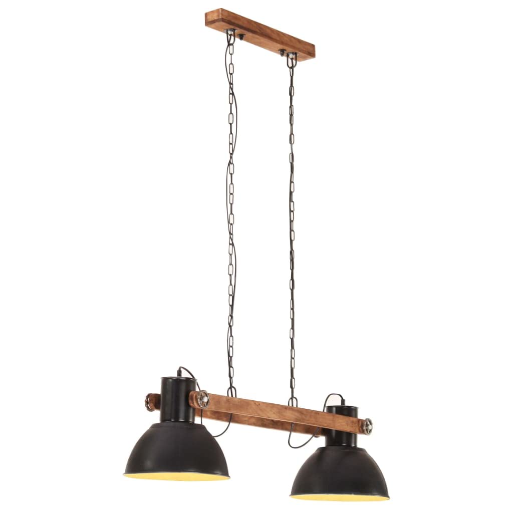 Lampe suspendue industrielle design noir mat 109cm culot E27