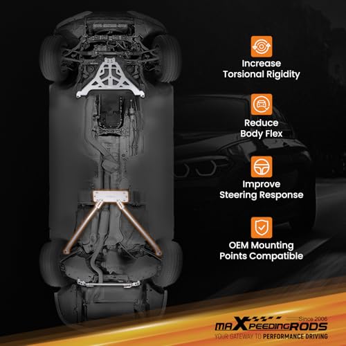 Image of maXpeedingrods Middle Lower Frame Support Brace for BMW 1 2 3 4 Series F20 F22 F30 F34 F3, Chassis Brace for Performance Upgrade