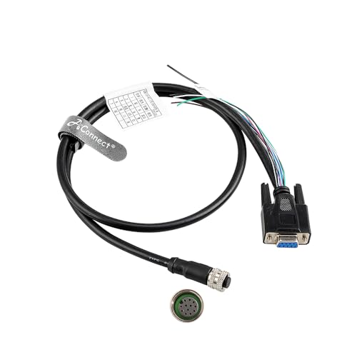 AConnect Keyence Power IO Control Cable for SR-2000/SR-1000 Scanner, Hirose 12-Pin to D-Sub 9-Pin,...