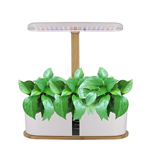 RoseFlower Smart Garden per la Crescita di 10 Piante, Mini Serra Idroponica per Casa, Idroponica Kit Completo con Luce LED per Coltivazione Indoor - Altezza Regolabile e Timer Automatico - Bianco