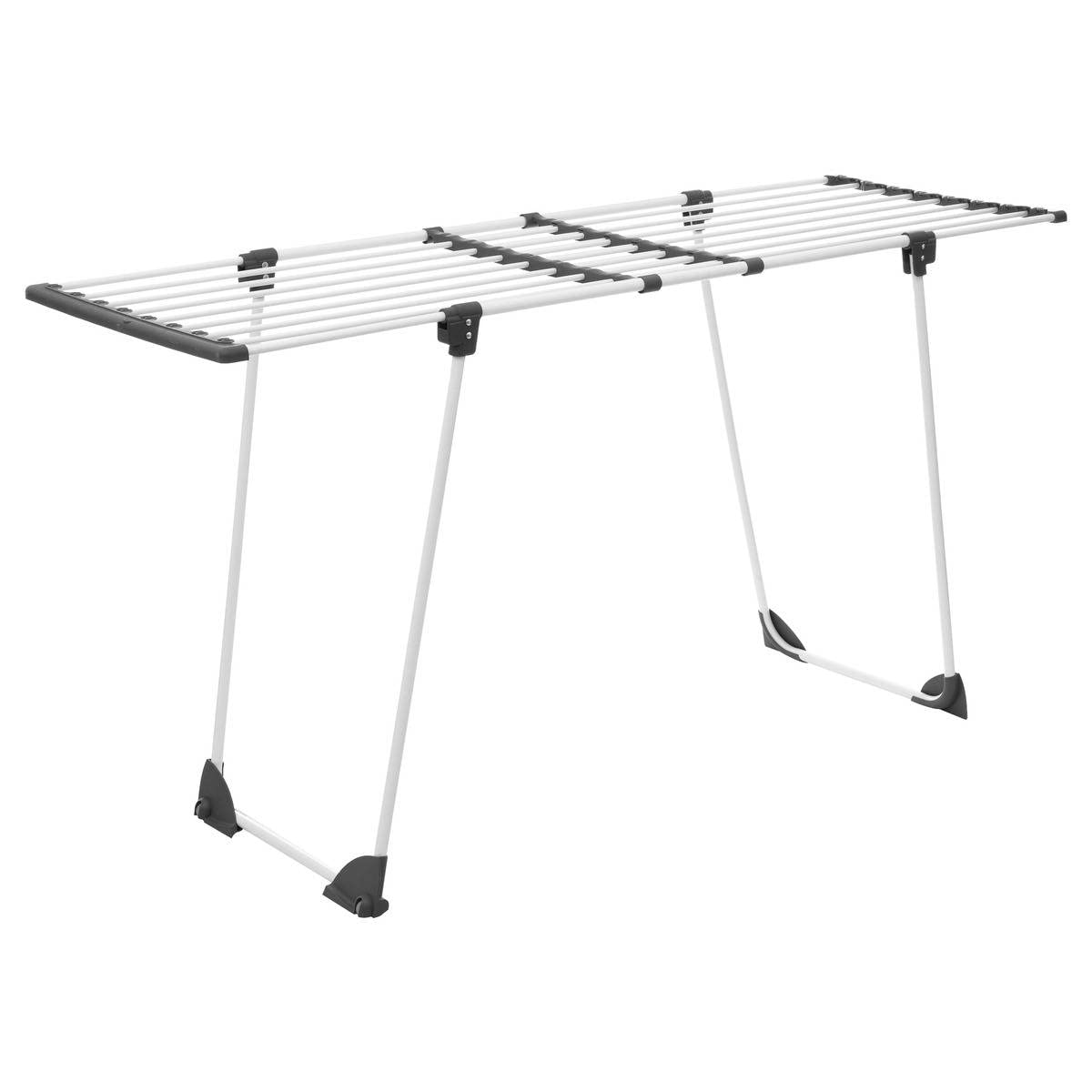 5 five simply smart 5five - Tendedero Plegable de 17 Metros con Tubos Extensibles - para Interior y Exterior, Tancarville, Acero Inoxidable, con 4 Ruedas