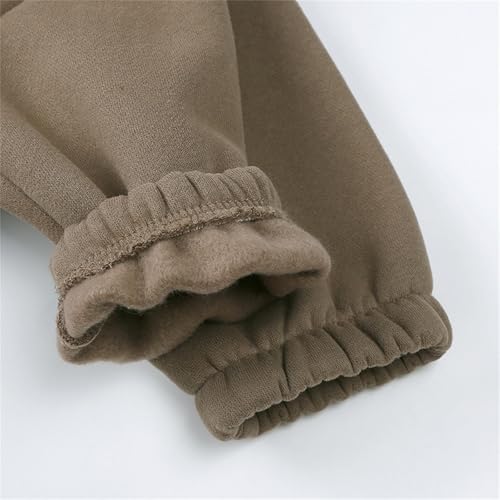 Toddler Kids 2pcs Brushed Fleece Sweatsuit Solid Hooded Pullover Tracksuit Kids Boys Girls Sweatshirt + Pants4