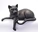 Produktbild Dekofigur Figur Katze Kater liegend Kantenhocker Polyresin Antik Stil H 20 cm