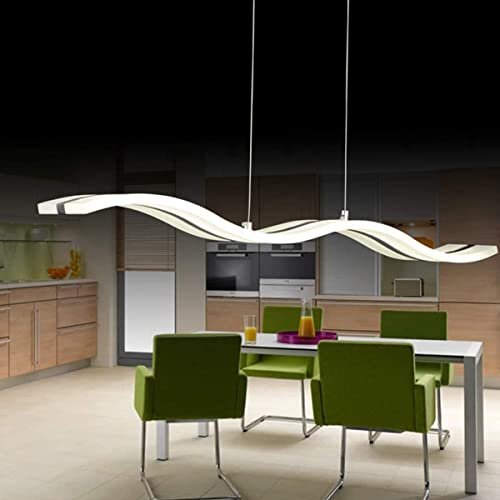 Suspension table à manger LED finie la lumière agressive lustre dimmable vague